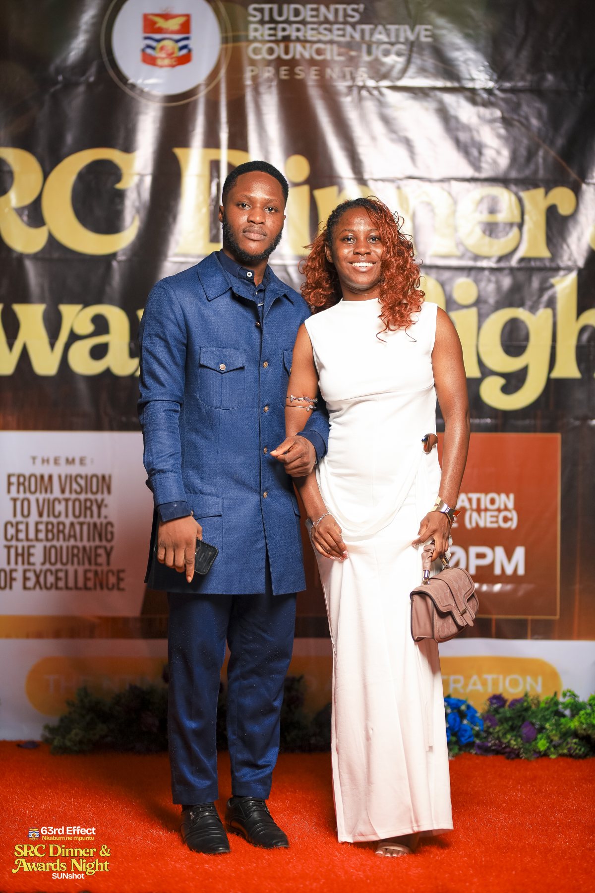 Couple posing at the dinner and awards night