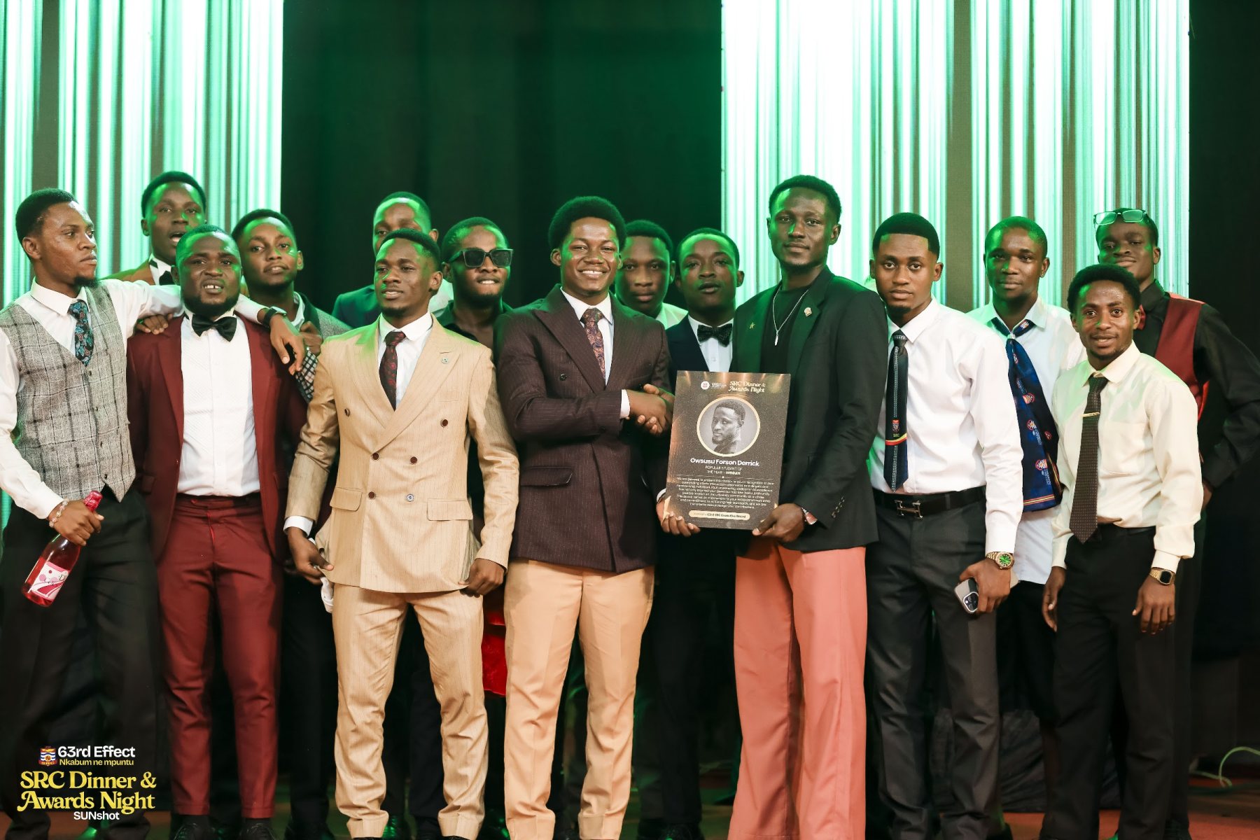 Large group photograph from the awards night