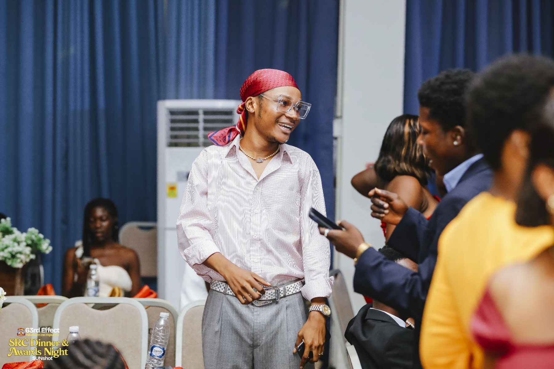 Presenter engaging attendees in the hall
