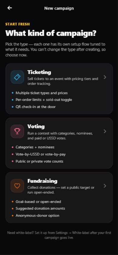 How to Create a Secure Digital Voting Campaign supporting SparkGlim product view 1
